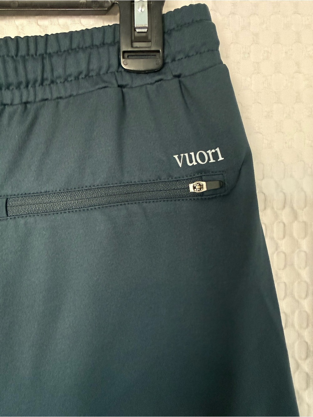 Vuori Ponto Performance Lounge Shorts Blue Green Zip Pocket Men’s Medium - Picture 5 of 7